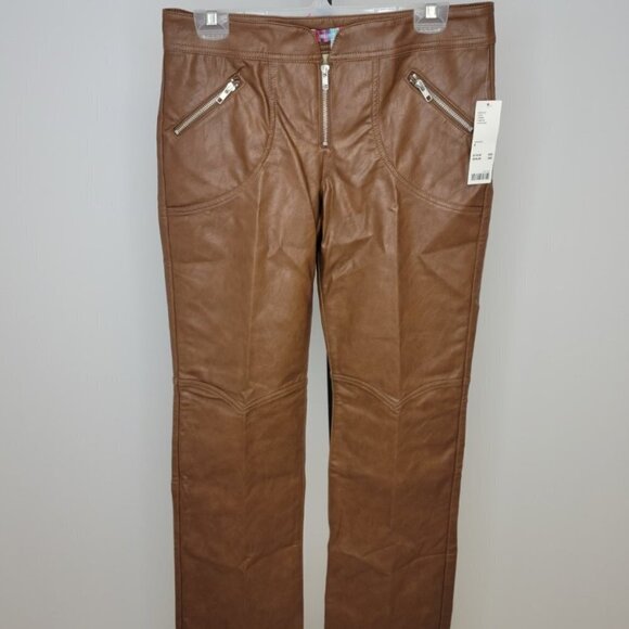 Urban Outfitters  Faux Leather Zip Front Pants - Picture 1 of 6